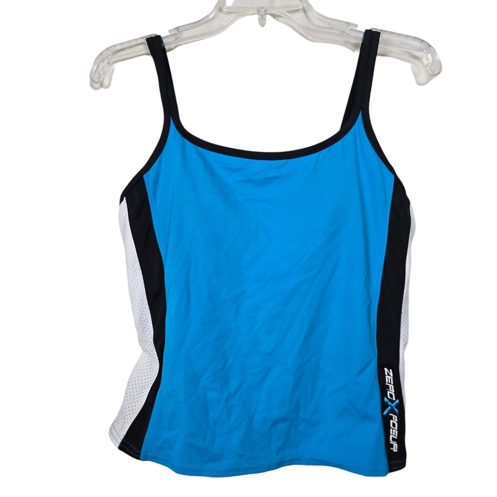 ZeroXposur Blue White Black Tankini Swimwear 14